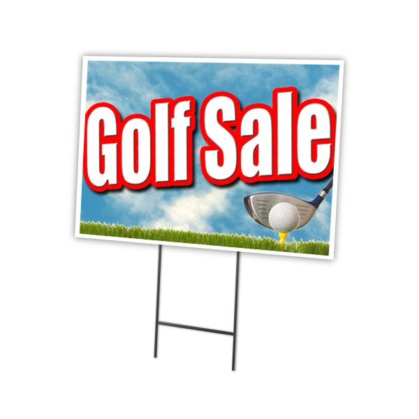 Signmission Golf Sale Yard Sign & Stake outdoor plastic coroplast window, C-1216 Golf Sale C-1216 Golf Sale - main